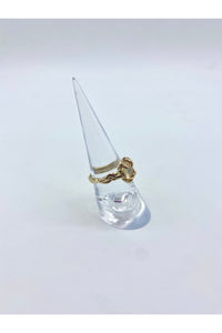 Ignite Ring - Mexican Opal - Clear/Gold