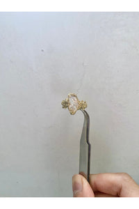 Ignite Ring - Mexican Opal - Clear/Gold