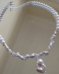 Darling Silver Necklace - Purple