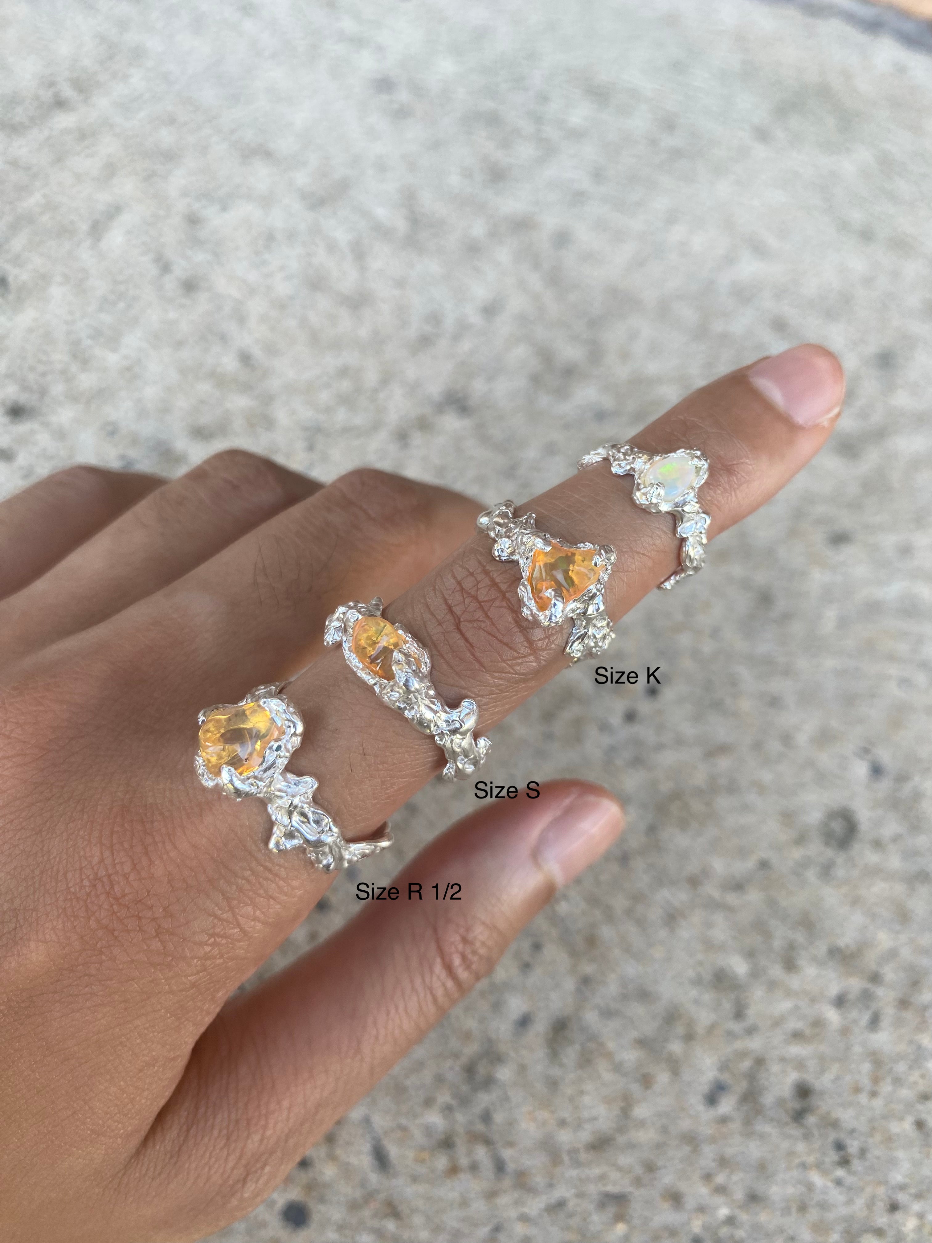 Ignite Ring - Mexican Opal - Yellow/silver