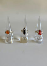 Ignite Ring - Mexican Opal - Orange/Silver