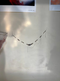 Flashing Lights Necklace - purple/silver