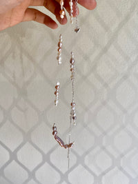 Flashing Lights Necklace - pink/silver