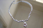Darling Silver Necklace - Purple