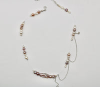 Flashing Lights Necklace - pink/silver