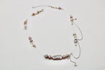 Flashing Lights Necklace - pink/silver