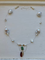Tidal Relic Necklace - Green Emerald