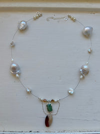 Tidal Relic Necklace - Green Emerald