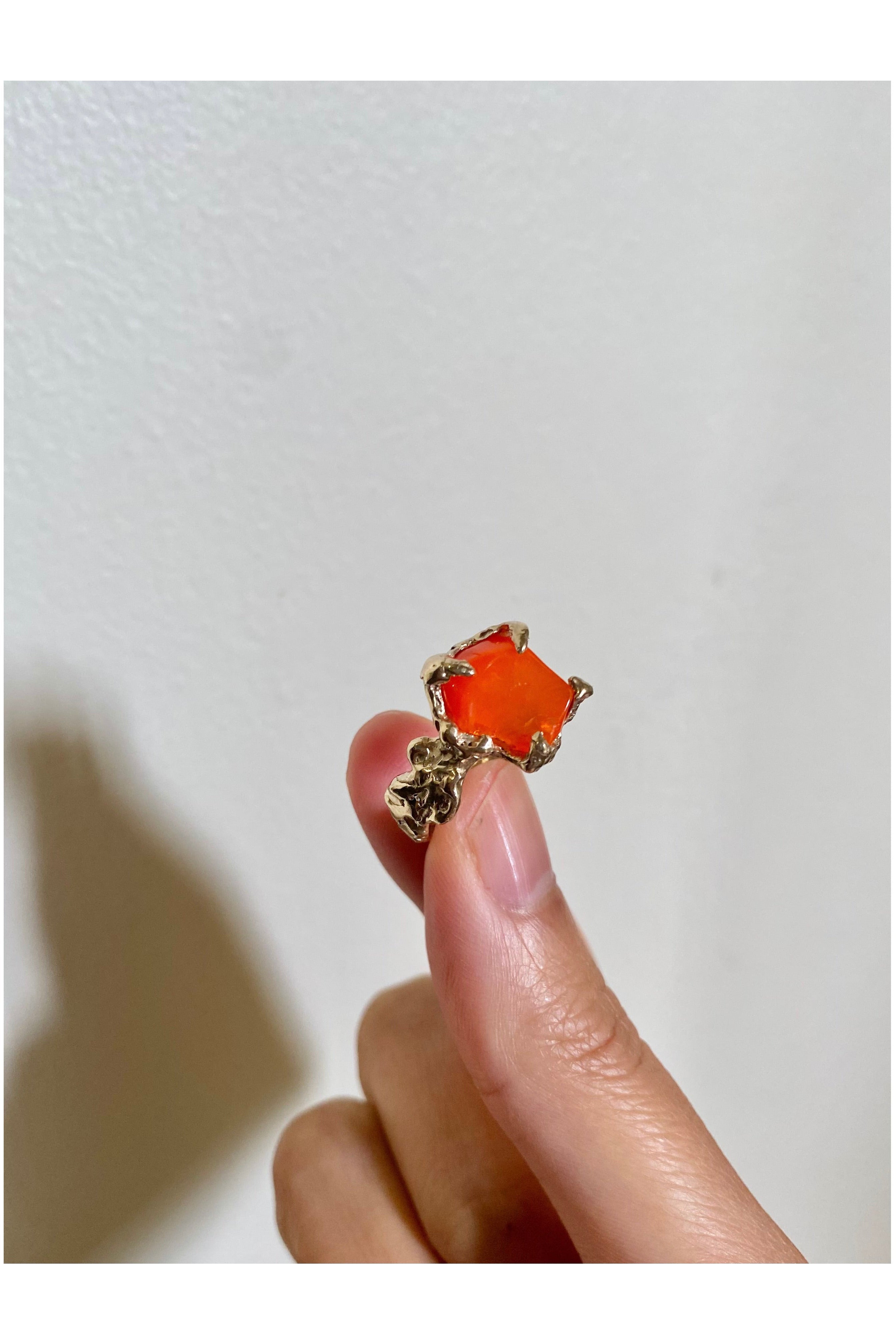 Ignite Ring - Mexican Opal - Orange/Gold