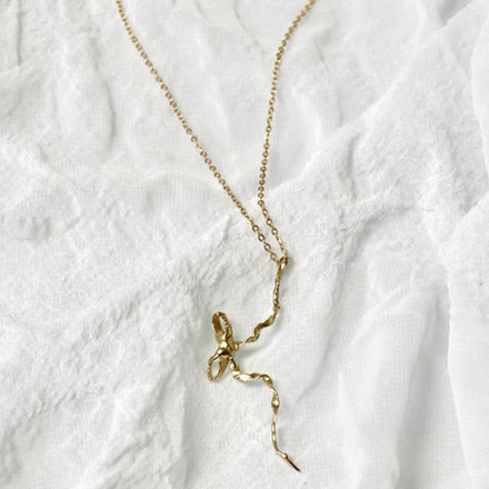 Burnt Bow Pendant - Gold