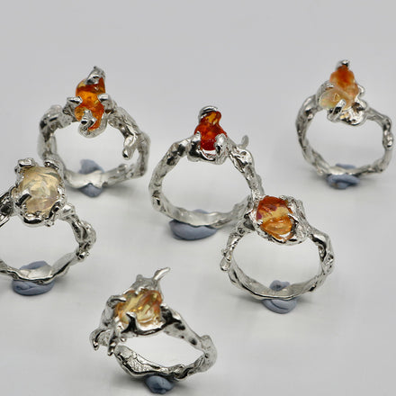 Ignite Ring - Mexican Opal - Yellow/silver